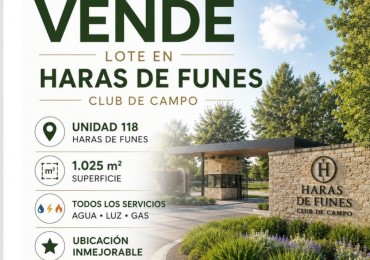 TERRENO UBICADO EN BARRIO CERRADO HARAS DE FUNES